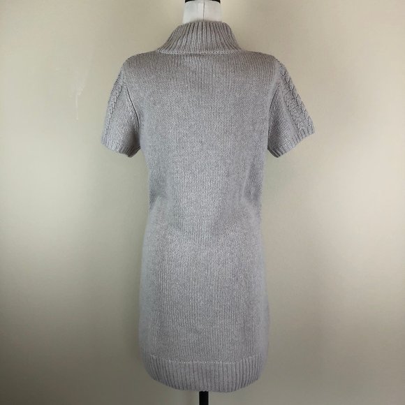 Snobby Sheep Mock Neck Cable Knit Sweater Dress - Picture 4 of 14